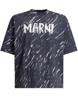 Marni: Футболка с принтом 