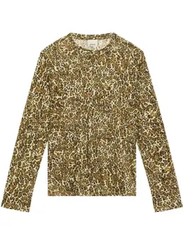 ISABEL MARANT: Коричневая футболка 