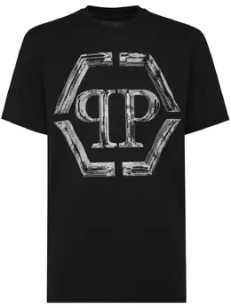 Philipp Plein: Чёрная футболка  Hexagon