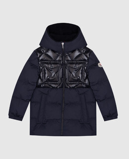 Moncler ENFANT: Сині пуховики 