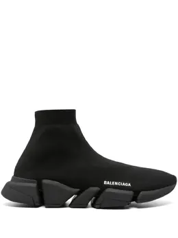 Balenciaga: Чёрные кроссовки  Speed.2