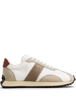 Tod's: Белые кроссовки  Gommino
