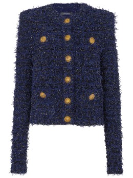 Balmain: Твидовая куртка 