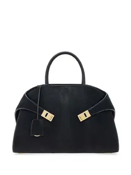 Ferragamo: Чёрная сумка-шоппер 