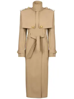 Balmain: Хлопковый плащ 