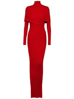 Balmain: Плиссированное платье 