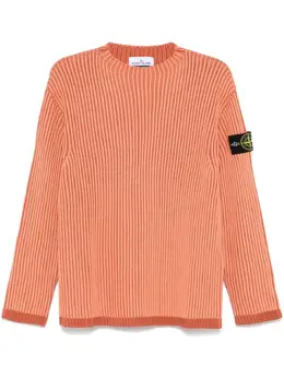 Stone Island: Оранжевый свитер  Compass