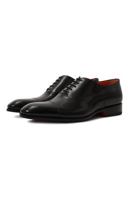 Santoni: Чёрные туфли  Carter