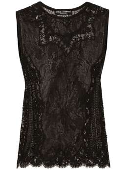 Dolce & Gabbana: Кружевное топ 