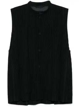 Homme Plissé Issey Miyake: Чёрный жилет 