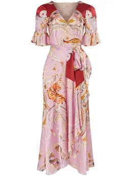 Temperley London: Платье с принтом 
