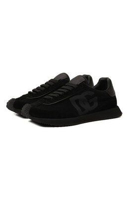 Dolce & Gabbana: Чёрные кроссовки  DG