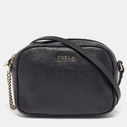 Furla: Чёрная сумка через плечо 