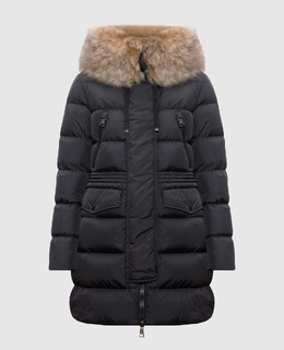 Moncler: Чёрный пуховик 