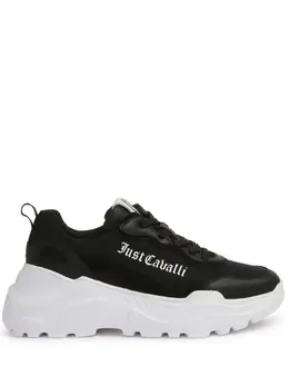 Just Cavalli: Чёрные кроссовки 