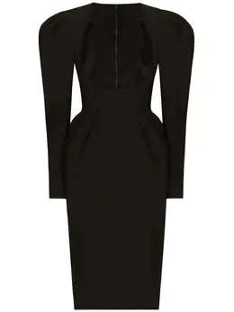 Dolce & Gabbana: Платье с длинным рукавом 