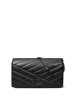 Tory Burch: Чёрный кошелёк  Kira Chevron