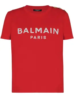 Balmain: Футболка с принтом 