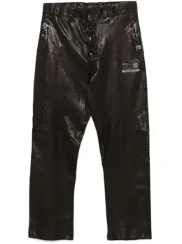 Maison MIHARA YASUHIRO: Кожаные брюки 