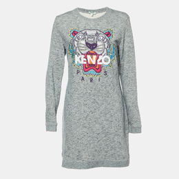 Kenzo: Меланжевый свитер  Tiger
