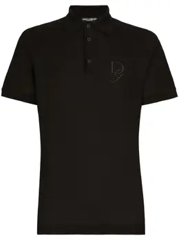 Dolce & Gabbana: Чёрное поло 
