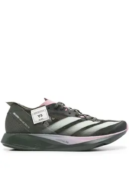 Y-3: Зелёные кроссовки 