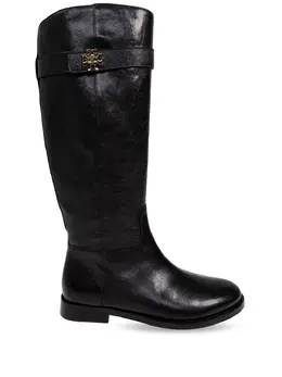 Tory Burch: Чёрные сапоги 