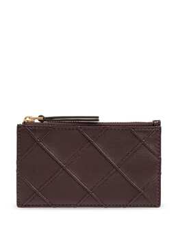 Tory Burch: Бордовый кошелёк  Fleming