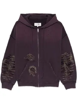MM6 Maison Margiela: Фиолетовая толстовка 