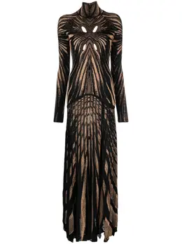 Roberto Cavalli: Платье с длинным рукавом 