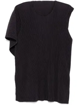Homme Plissé Issey Miyake: Тёмный жилет 