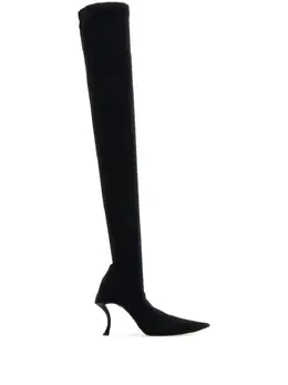 Balenciaga: Чёрные сапоги  Hourglass
