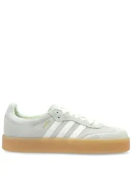 adidas: Зелёные кроссовки  Samba