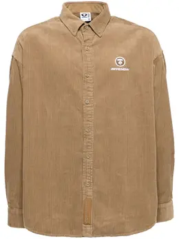 AAPE BY *A BATHING APE®: Коричневая рубашка 