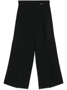 MM6 Maison Margiela: Чёрные брюки 