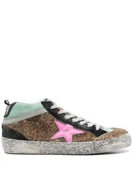 Golden Goose: Многоцветные кроссовки  Mid Star