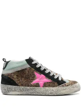 Golden Goose: Коричневые кроссовки  Mid Star