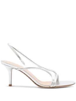 Gianvito Rossi: Серебристые сандалии 
