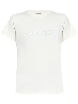 Moncler: Футболка со стразами 