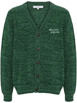 Maison Kitsuné: Зелёный кардиган 