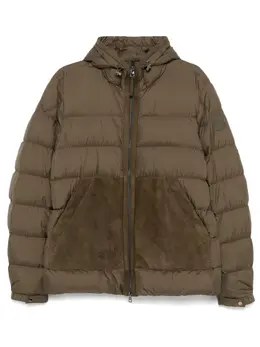 Moncler: Зелёная куртка 