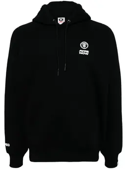 AAPE BY *A BATHING APE®: Чёрная толстовка 