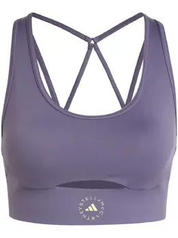 adidas by Stella McCartney: Фиолетовый бюстгальтер 