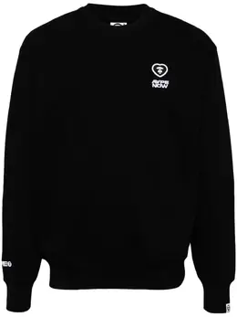AAPE BY *A BATHING APE®: Чёрный свитшот 