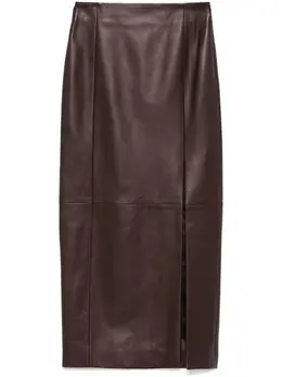 Kiton: Кожаная юбка 