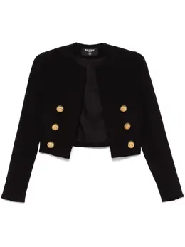 Balmain: Чёрная куртка 