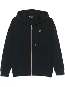 Ea7 Emporio Armani: Чёрная толстовка 