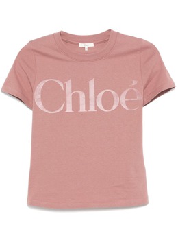 Chloé: Розовая футболка 