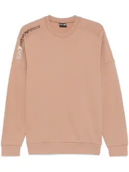 Ea7 Emporio Armani: Коричневый свитшот 