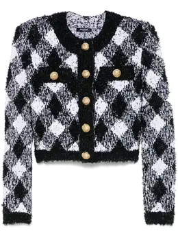Balmain: Твидовая куртка 